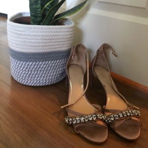 Rose gold jewel sandals